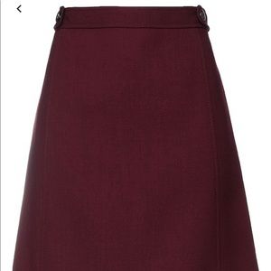 Brooks brothers size 6 maroon skirt wool. NWT